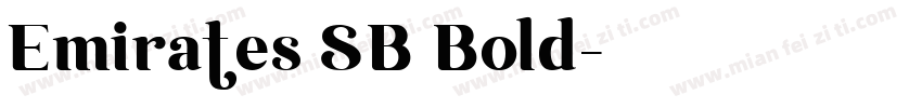 Emirates SB Bold字体转换